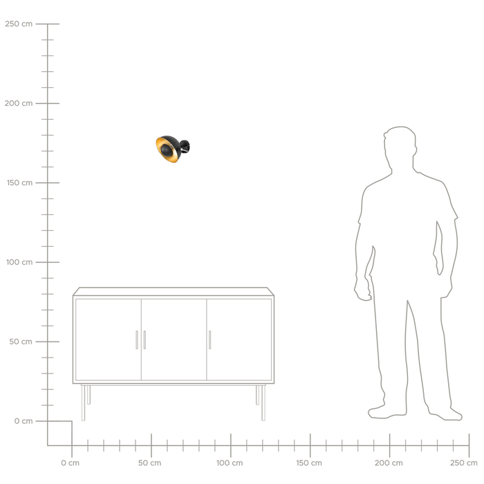 Beliani - THAMES - Wandlamp - Zwart - Metaal