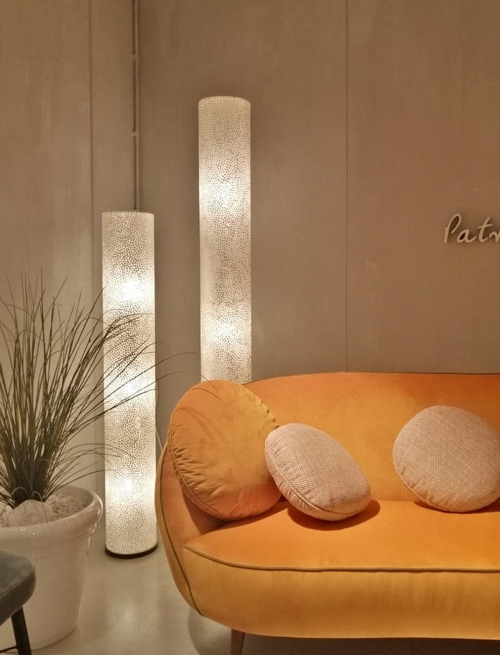 villaflor Vloerlamp Wangi White Cilinder 150cm