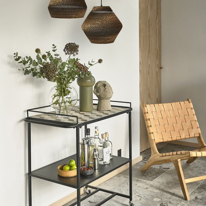 Villa Collection Alk hanglamp bruin - met zwart koord