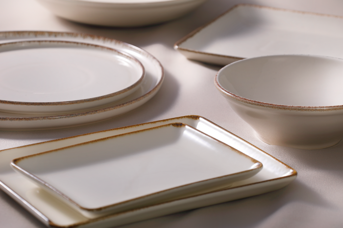 Maastricht Porselein - Akoya - Bord - 2 stuks - 23 x 17 cm - Crème