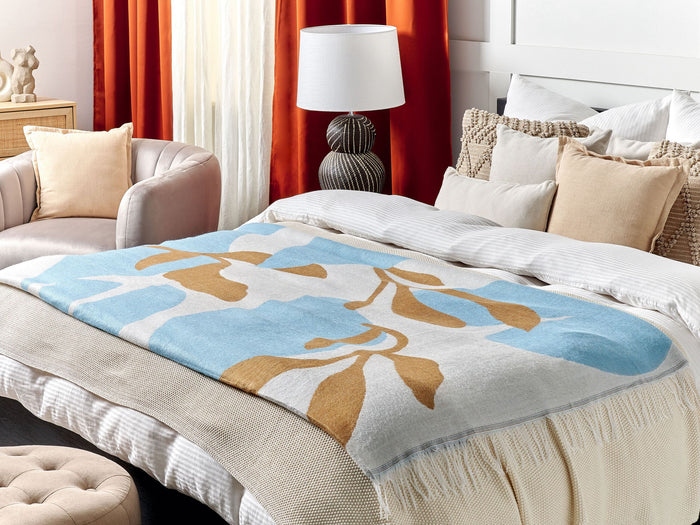 Beliani - PALHI - Plaid - Lichtblauw - 130 x 170 cm - Polyester