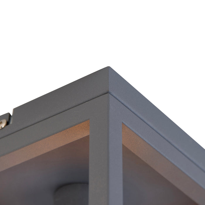 QAZQA Industriële smart plafondlamp donkergrijs incl. Wifi G95 - Cage