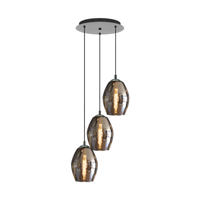 EGLO Estanys Hanglamp - E27 - Ø45 cm - Grijs|Zwart