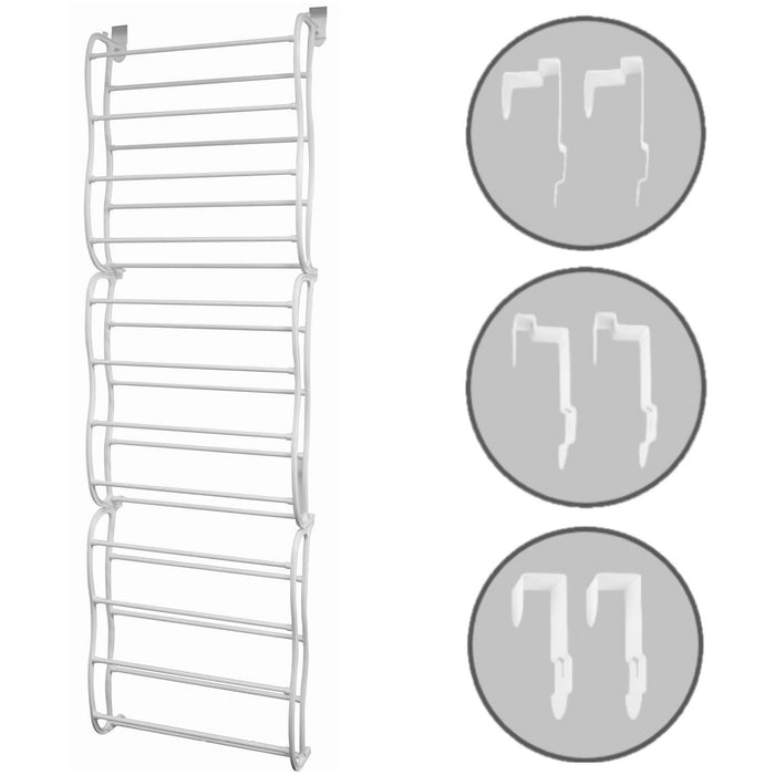 O'DADDY® Hangend schoenenrek - Opdek en stompe deur - 20x51x182cm wit