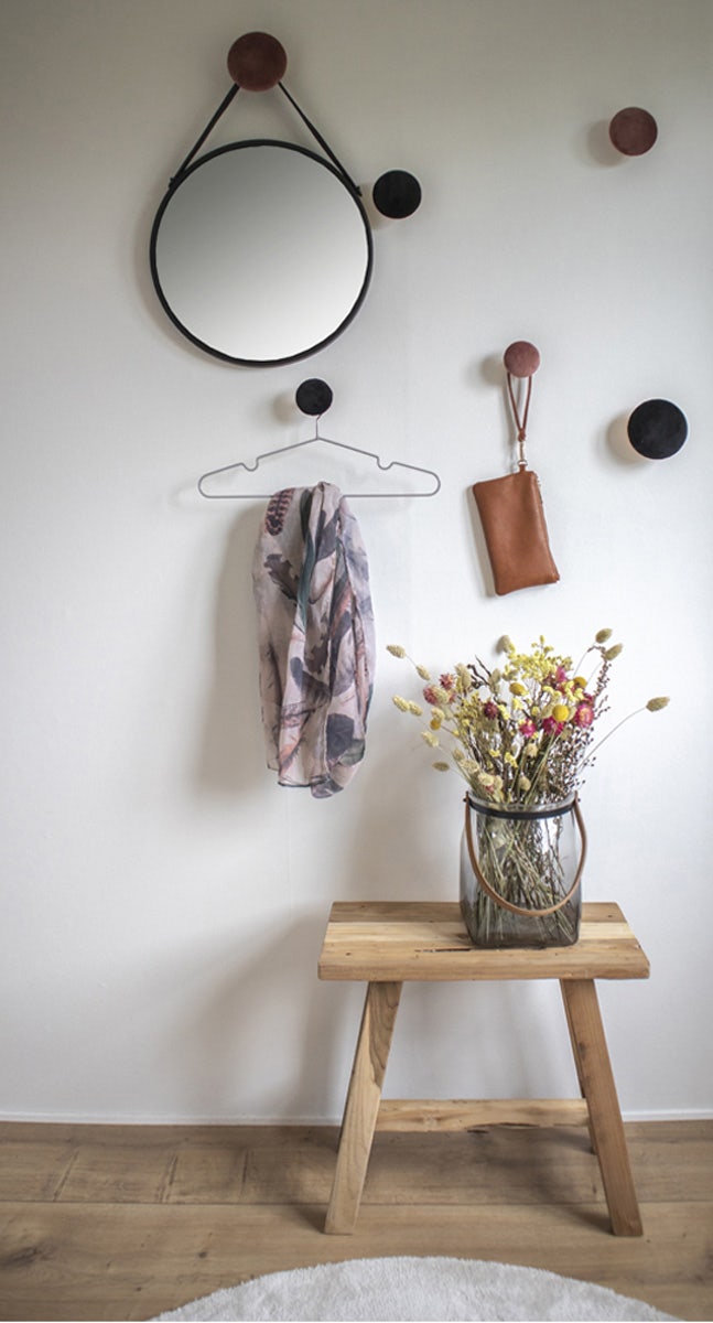 Artichok Sarah Ronde Wandspiegel Zwart -  Ø 38 cm