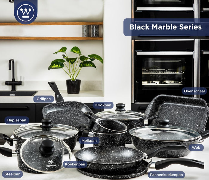 Westinghouse Pannenset - Wokpan 30cm + Koekenpan 30cm + Braadpan 28cm