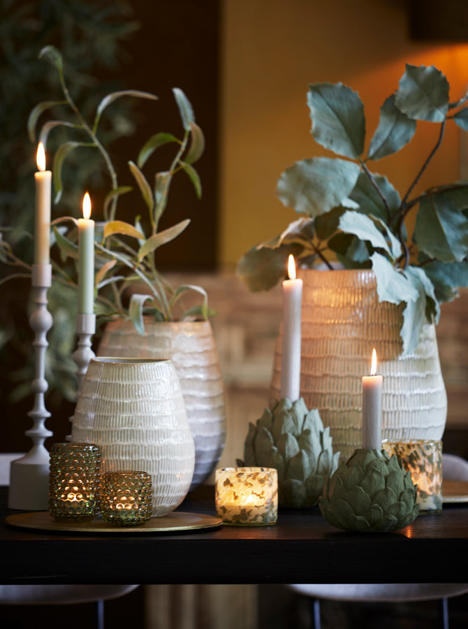 D - Light & Living - Vaas GIORGIA - Ø20.5x26cm - Wit