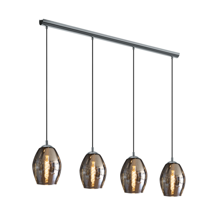 EGLO Estanys Hanglamp - E27 - 113 cm - Grijs|Zwart