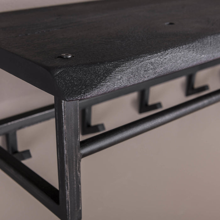 Duverger® Black Omerta - Kapstok - massief acacia - hoedenplank - roed