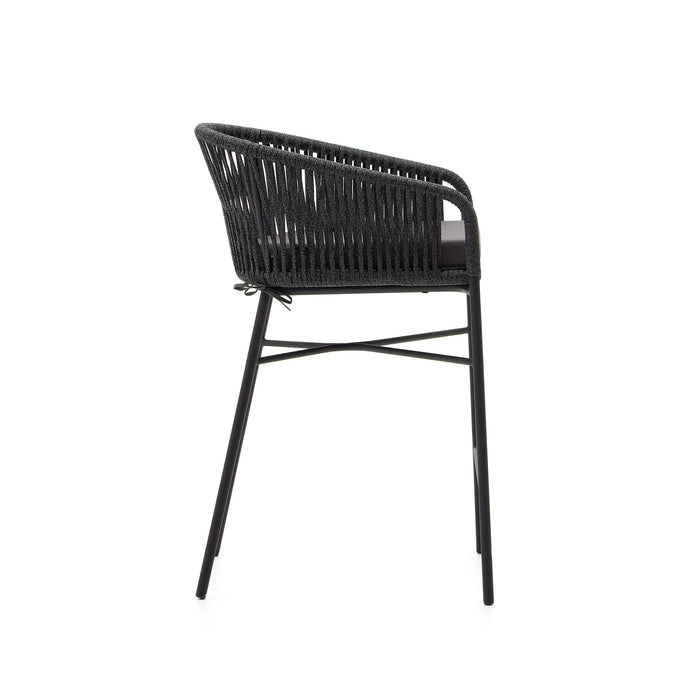 Kave Home - Yanet touwkruk in zwart 65 cm hoog