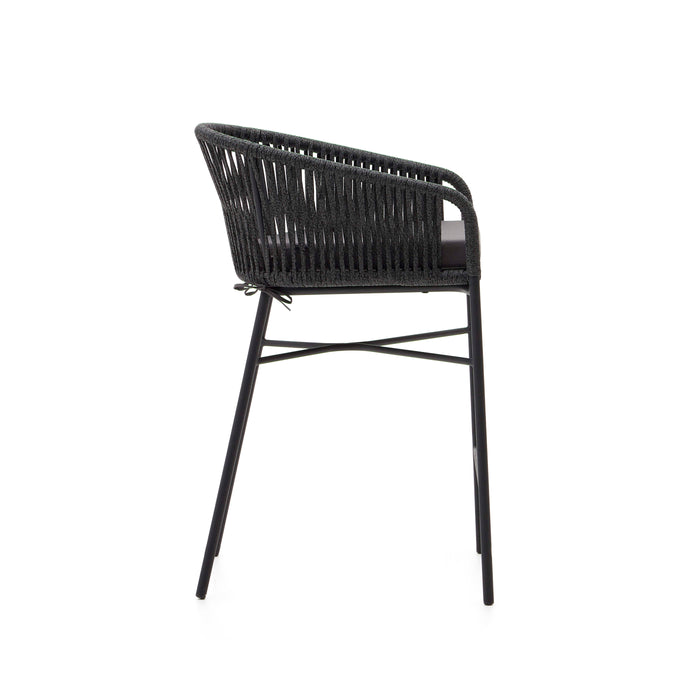 Kave Home - Yanet touwkruk in zwart 65 cm hoog