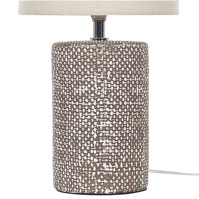 Beliani - IDER - Tafellamp - Bruin - Keramiek