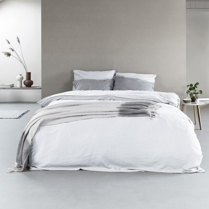 Halflinnen - Wit Maat: 1-persoons (140 x 200|220 cm)