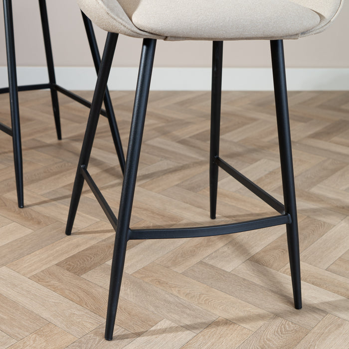 Bronx71 Scandinavische barkruk Lova gerecyclede stof taupe 68 cm