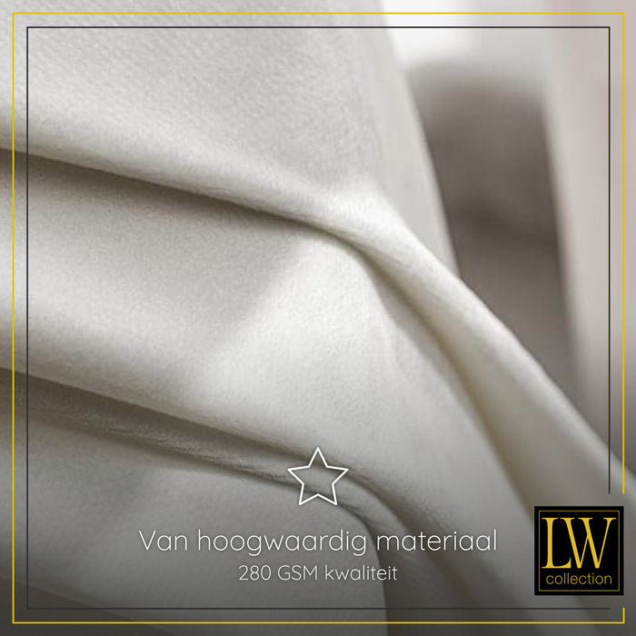 LW Collection Kant en klaar gordijnen wit 140x240cm