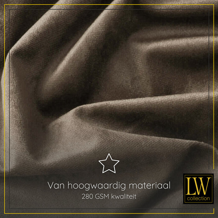 LW Collection Kant en klaar gordijnen bruin 290x245cm