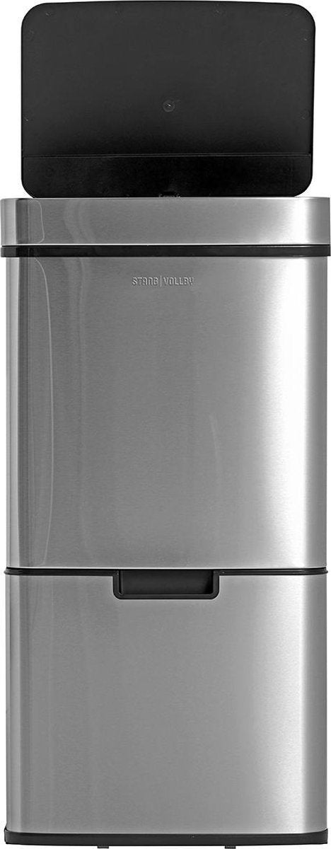 StangVollby Lunden Prullenbak met sensor - 3 vakken - 72L - RVS