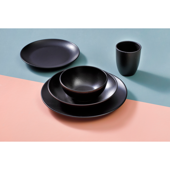 Mammoet Serviesset Moon Stoneware 6-persoons 30-delig Zwart