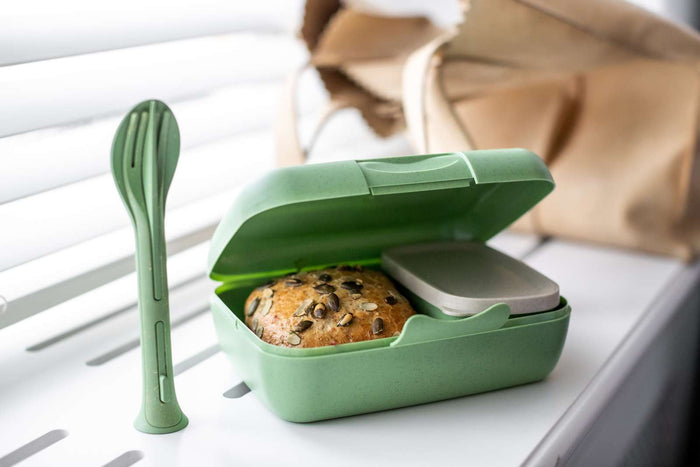 Lunchbox- en Bestekset, Organic, Blad Groen - Koziol | Candy Ready