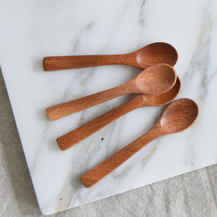 Khaya houten theelepeltjes - set van 4