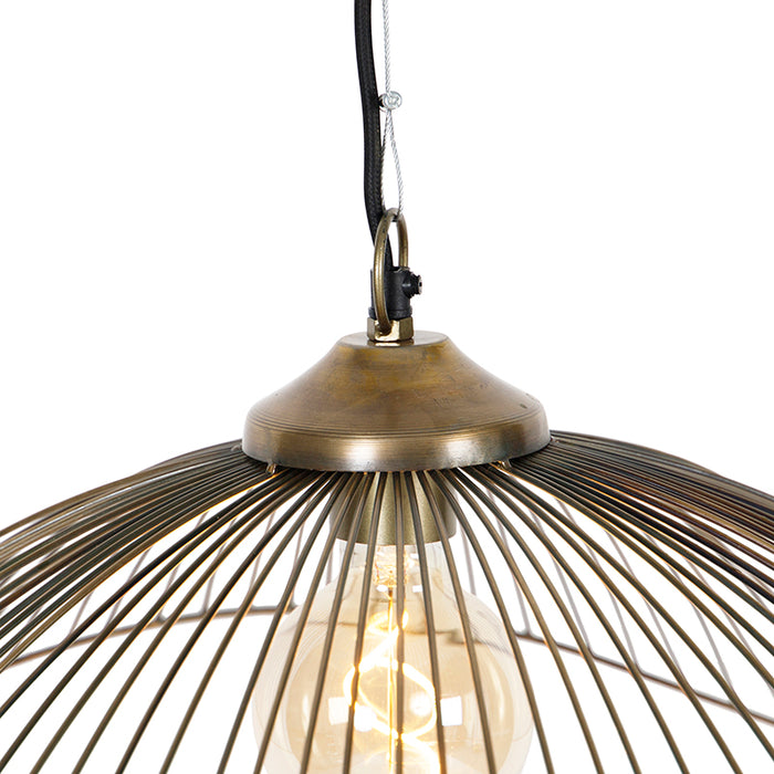 QAZQA Design hanglamp messing draad 64cm - Pia