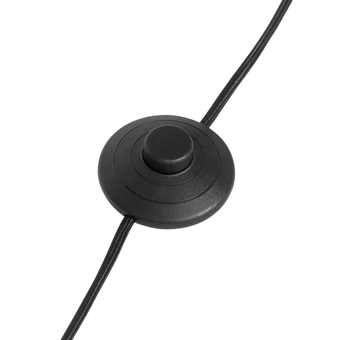 QAZQA Wandlamp zwart met voetschakelaar 3-lichts - Jeana Luxe