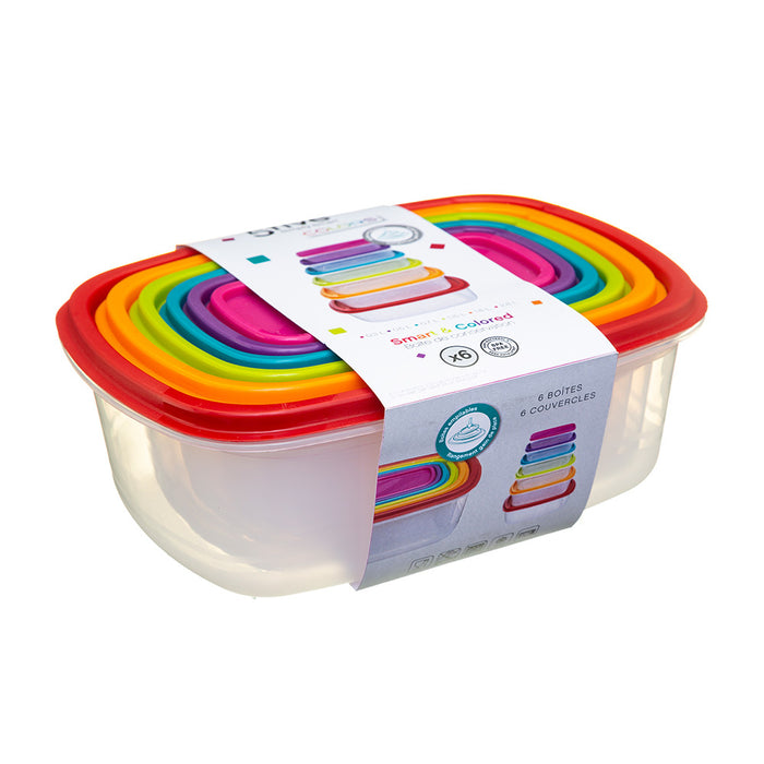 Five - Nestbare vershoudbakjes  | Rechthoekig - 6 formaten