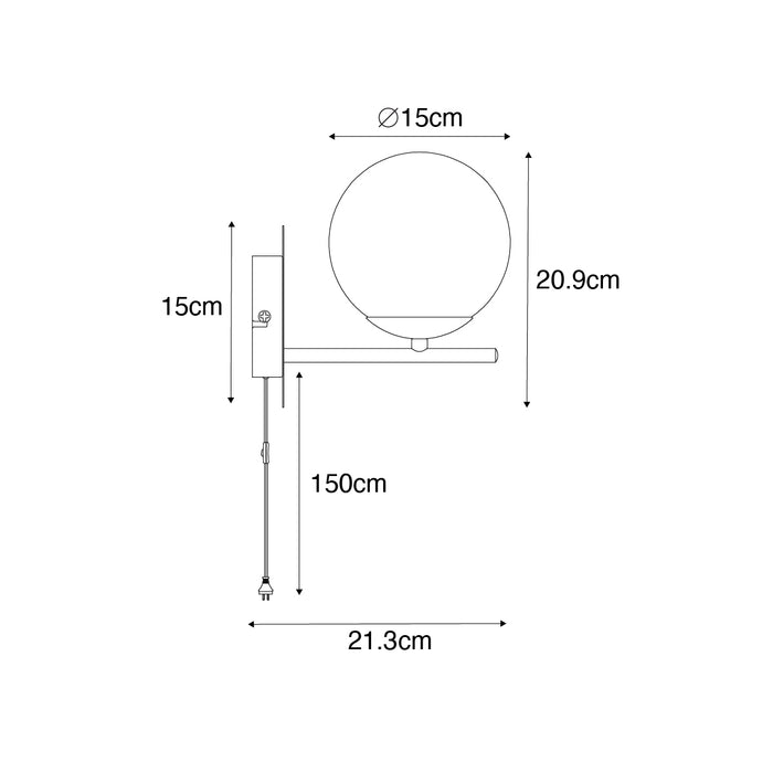 QAZQA Art Deco wandlamp goud en opaal glas - Flore