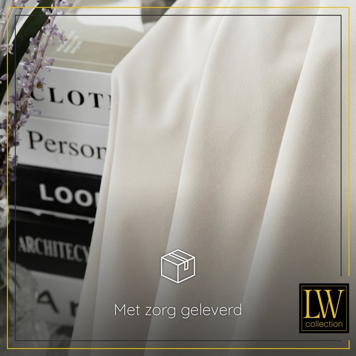 LW Collection Kant en klaar gordijnen beige 140x225cm