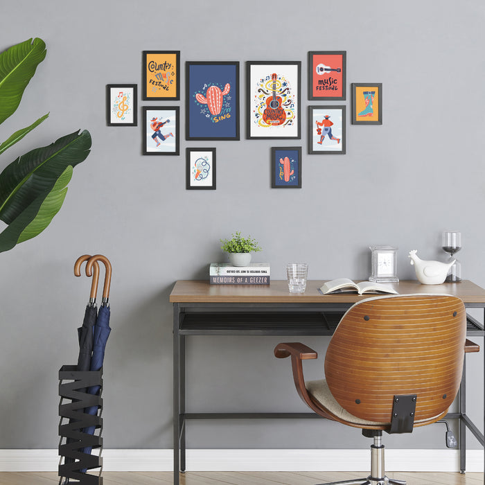 ACAZA Fotomuur Zwart  - 10 st.