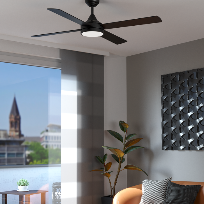 EGLO Trinidad Plafondlamp met ventilator - 122cm  - Zwart - Dimbaar