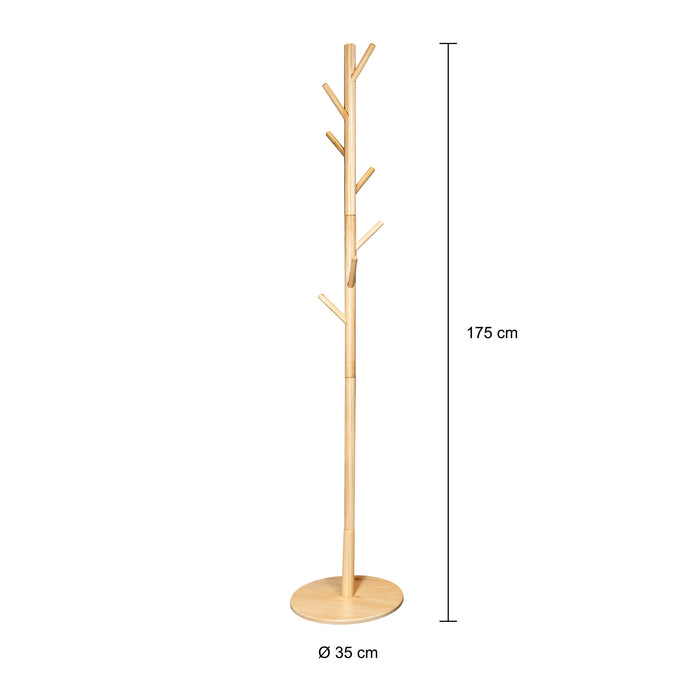 QUVIO Staande kapstok hout - licht bruin