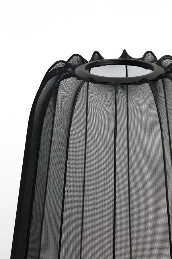 Light & Living Plumeria Vloerlamp - H 132 x Ø 42 cm - Zwart