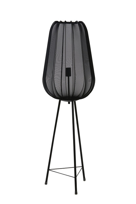 Light & Living Plumeria Vloerlamp - H 132 x Ø 42 cm - Zwart