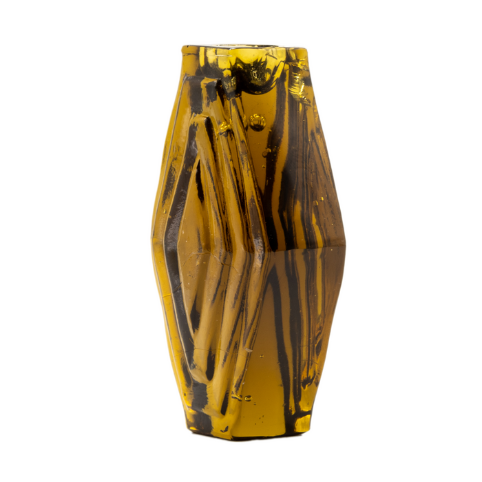 Brût Homeware, Set van 2 Kaarshouder, Hexagon, amber bruin