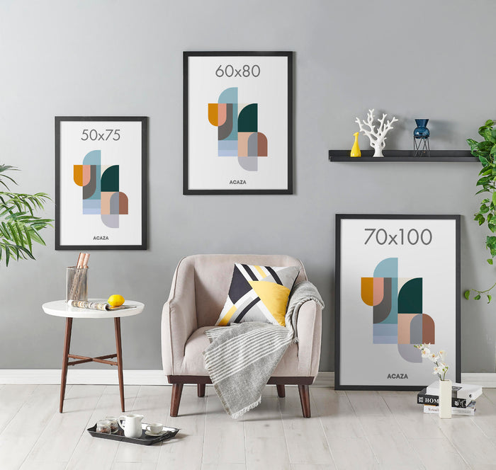 Fotokader 70x100cm - Fotolijst in MDF Hout - Zwart