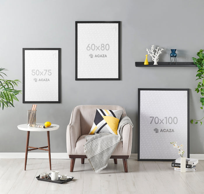 Fotokader 70x100cm - Fotolijst in MDF Hout - Zwart