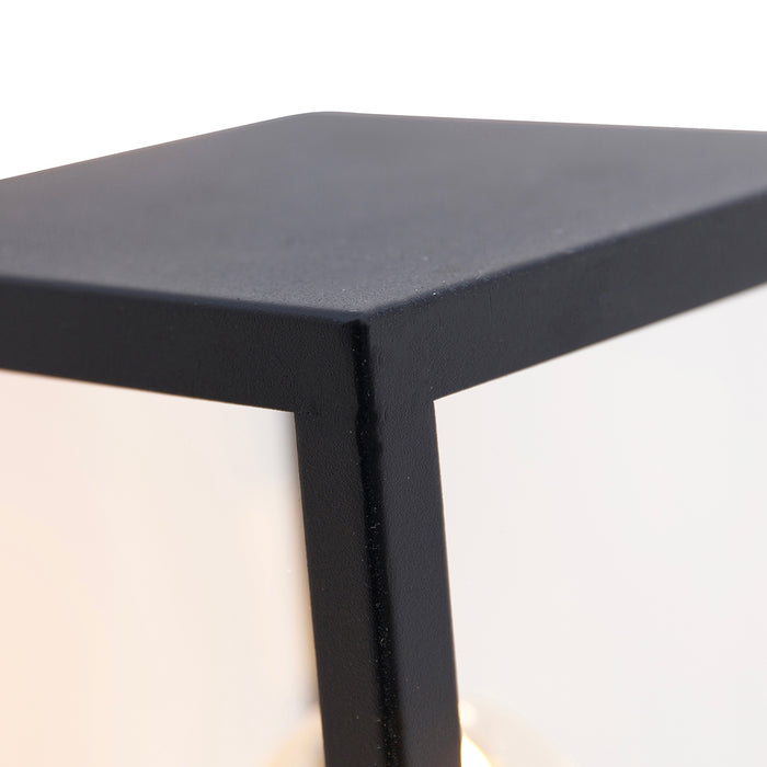 QAZQA Smart buiten wandlamp zwart met glas 30 cm incl. Wifi ST64 -