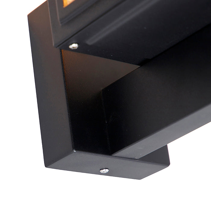 QAZQA Smart landelijke wandlamp zwart incl. Wifi G95 - Sutton Up