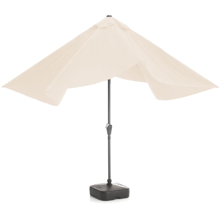 Staande parasol in aluminium - 200x300 cm - gebroken wit