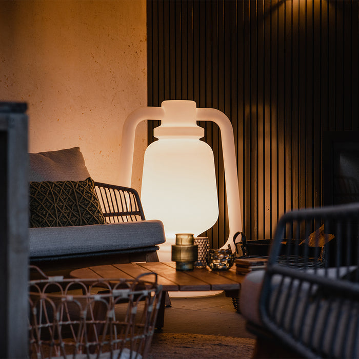 QAZQA Smart vloerlamp wit 110 cm incl. Wifi G95 - Storm Extra Large