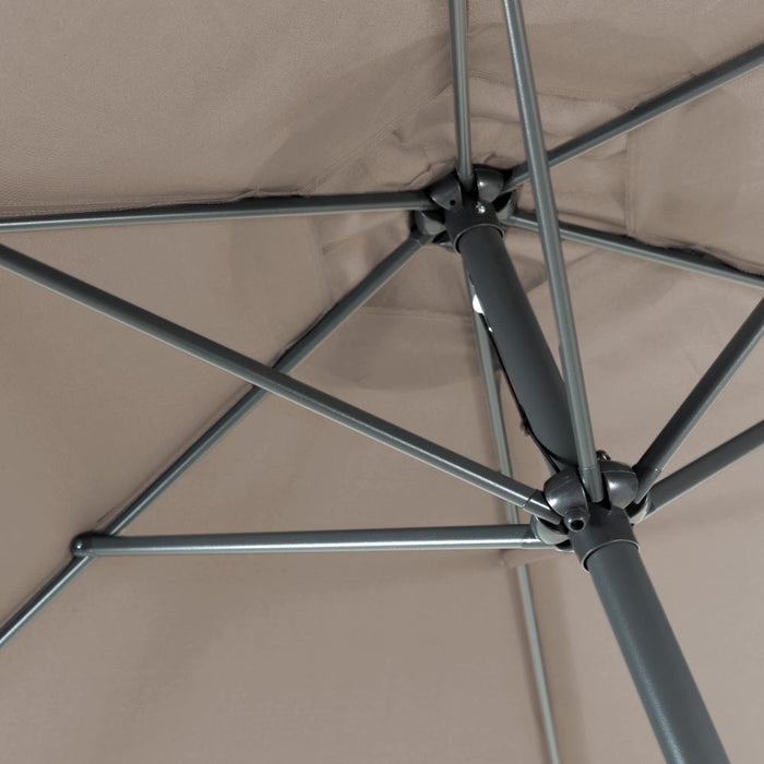 Staande Parasol in aluminium - Stokparasol van 200x300 cm - taupe