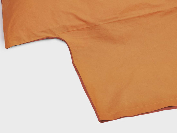 Yumeko overtrekset percal double face ochre|rusty 140x220 + 1|60x70