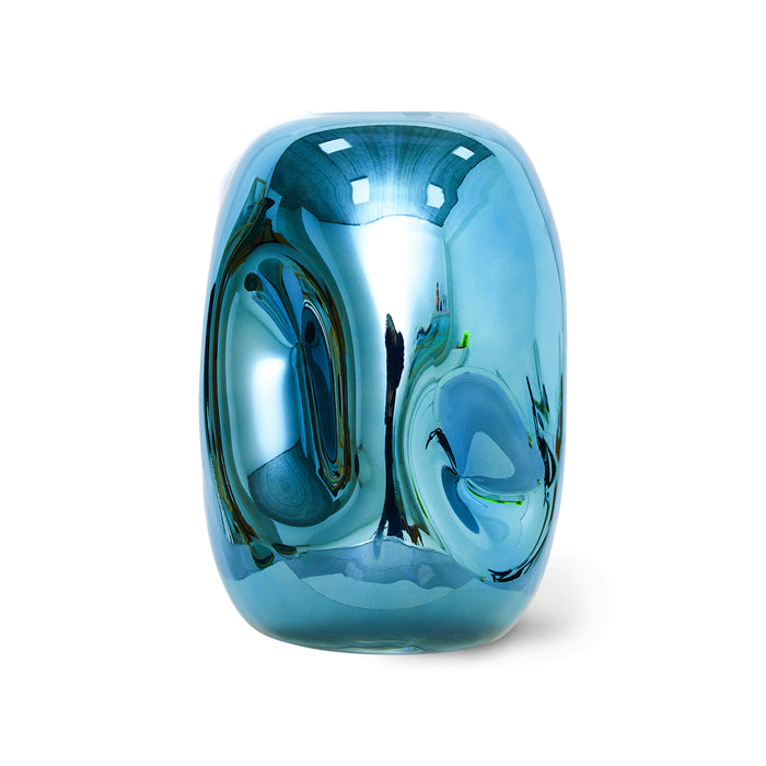 HKliving HK Objects Vaas - Blue Chrome