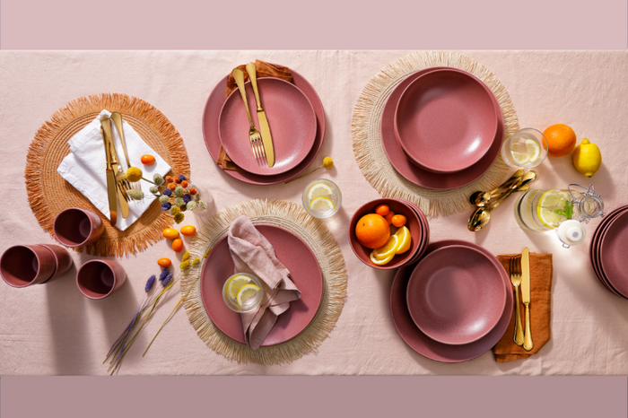 Mammoet - Spirit - Bord - 2 stuks - ø 27,5 cm - Rood - Stoneware