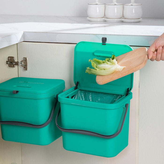 Homra Wall-Up inbouw prullenbak set - 8L + 12L - Groen & Geel