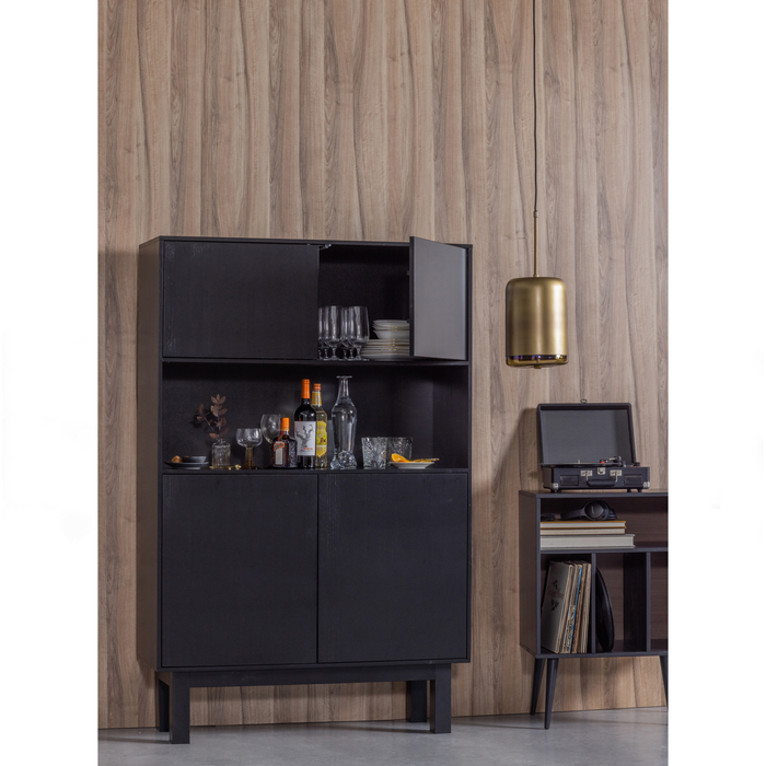 WOOOD Safa Hanglamp Verticaal - Metaal|Glas - Brass - 60x20x20