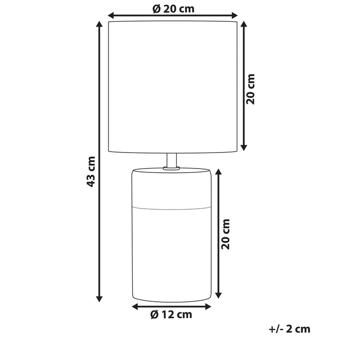 Beliani - ALZEYA - Tafellamp - Wit - Keramiek