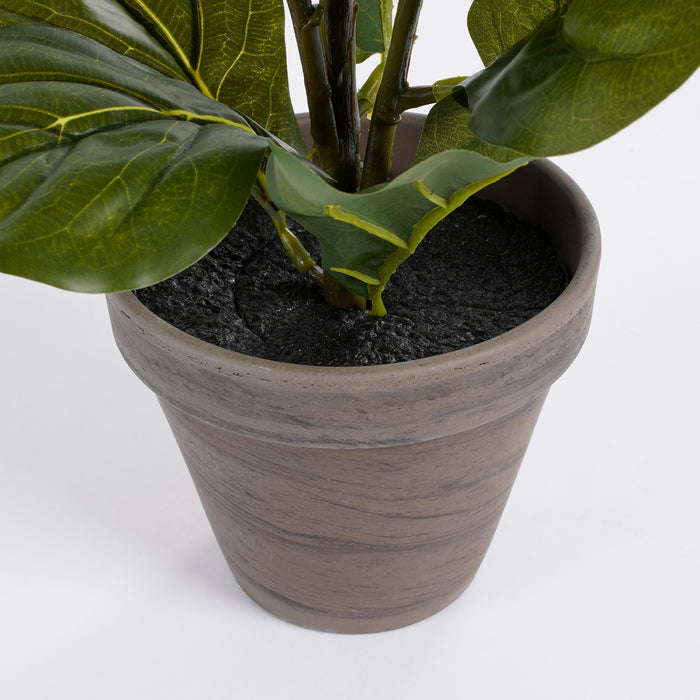 Mica Decorations Ficus Lyrata Kunstplant - H35 x Ø45 cm - Groen Bont
