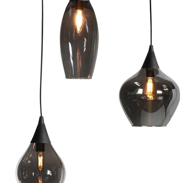 Highlight Hanglamp Cambio Black & Smoke  3 Lichts